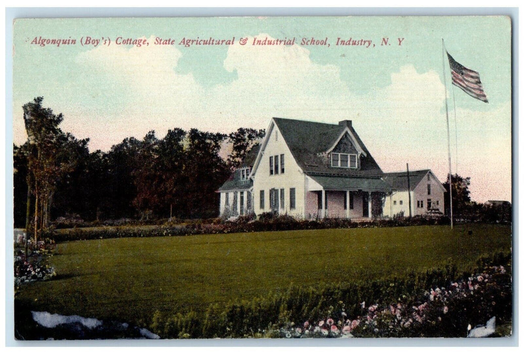 1912 Algonquin Cottage State Agricultural Industrial School Industry Postcard