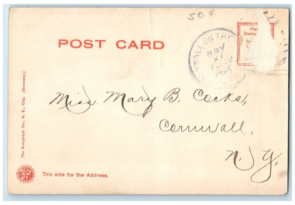 1905 View Hudson River Highlands Battle Monument West Point New York NY Postcard