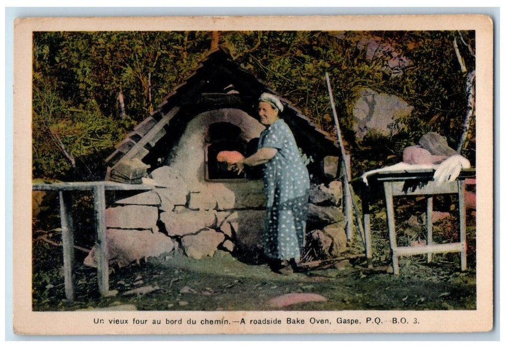 c1910's A Roadside Bake Oven Gaspe P. Q. Canada Unposted Antique Postcard