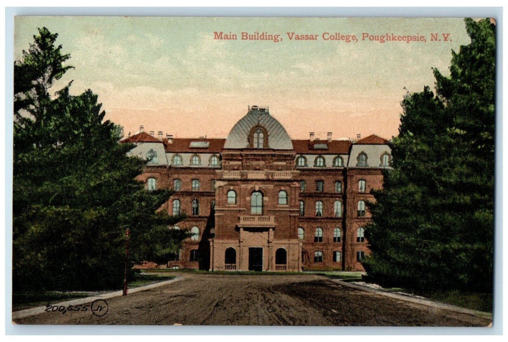 c1910's Main Building Vasaar College Poughkeepsie New York NY Antique Postcard