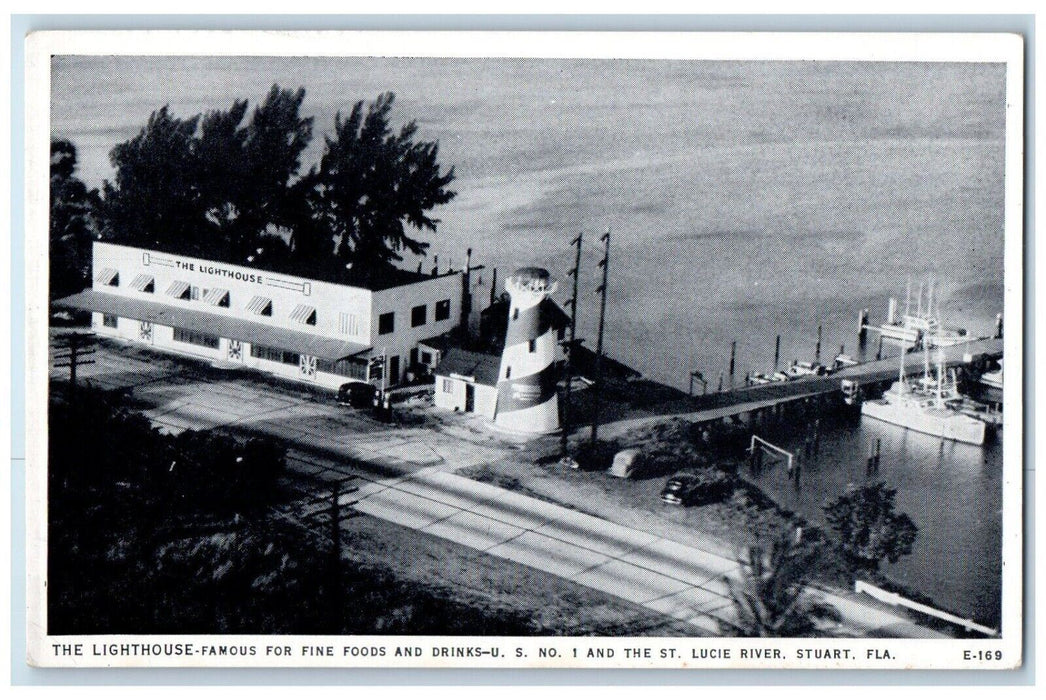 The Lighthouse Famous Fine Foods St. Lucie River Stuart Florida FL Postcard