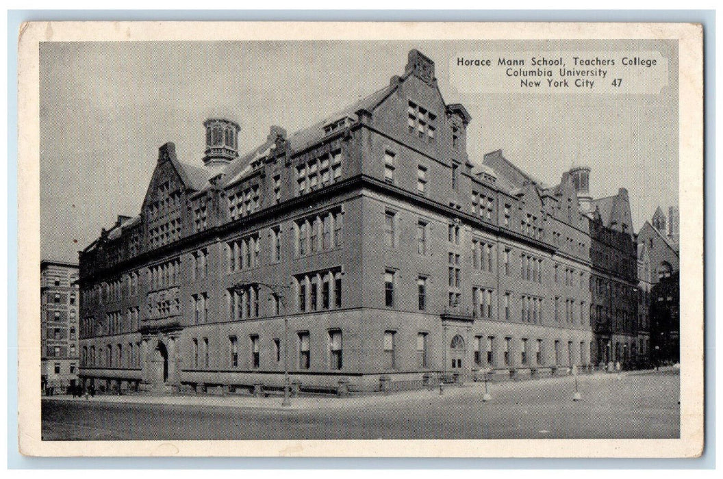 1917 Horace Mann School Teachers College New York City NY Antique Postcard