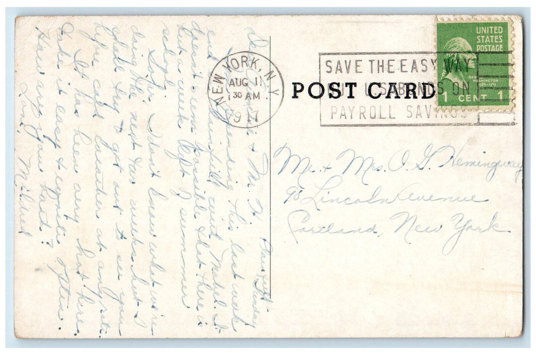 1917 Horace Mann School Teachers College New York City NY Antique Postcard