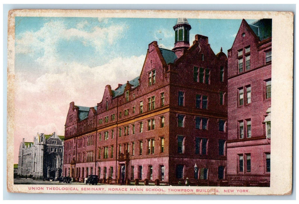 1922 Union Theological Seminary Horace Mann School Thomson Building NY Postcard