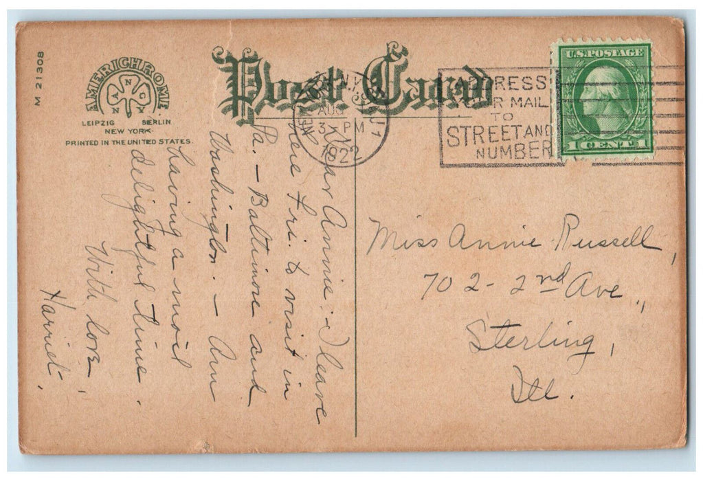 1922 Union Theological Seminary Horace Mann School Thomson Building NY Postcard