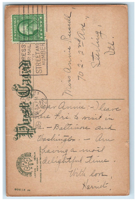 1922 Union Theological Seminary Horace Mann School Thomson Building NY Postcard