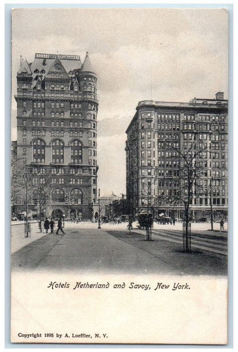 c1905 Hotels Netherland and Savoy New York NY Unposted Antique Postcard
