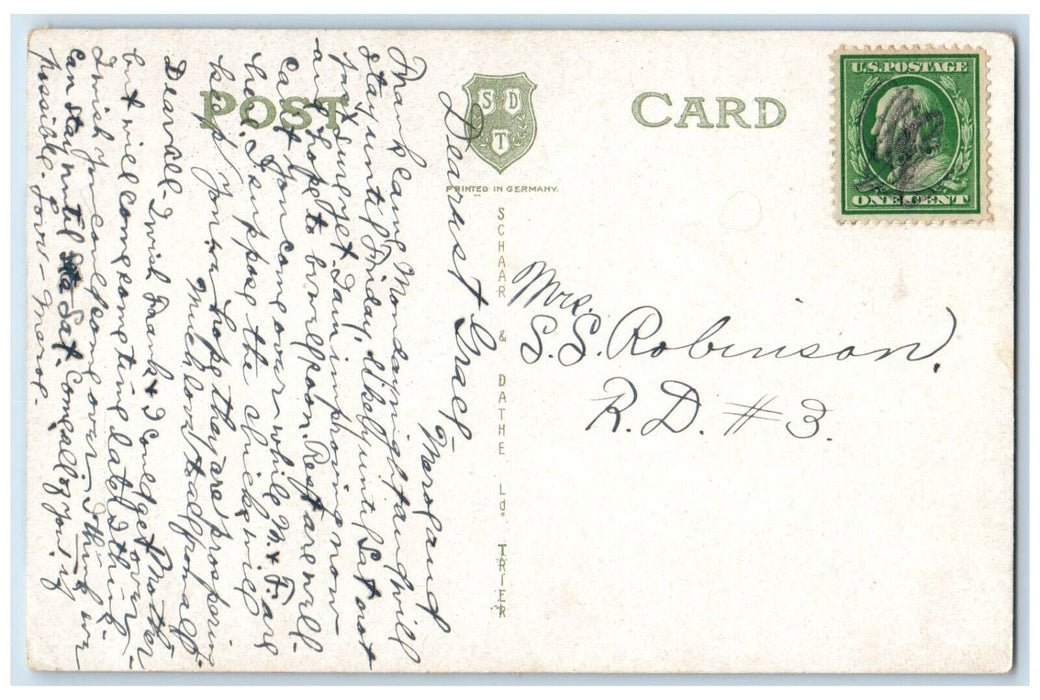 c1910 Horse Carriage Railroad West Street and Jersey Ferries NY Postcard
