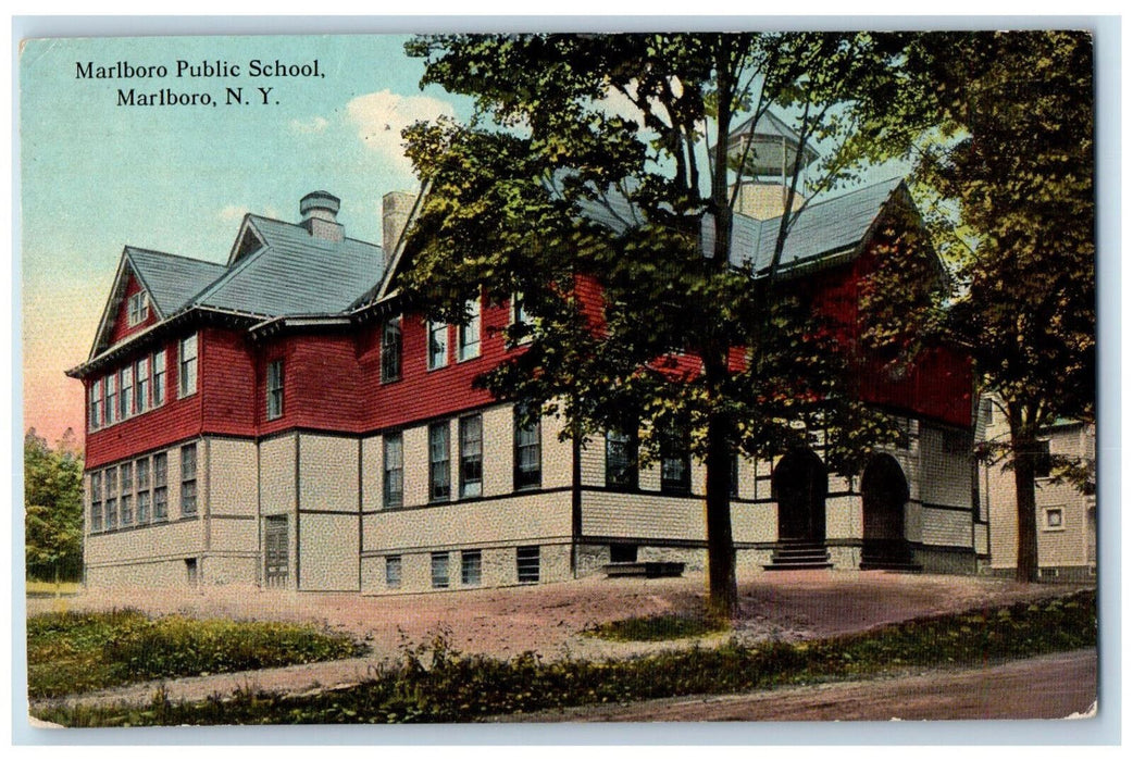 1915 Marlboro Public School Marlboro New York NY Posted Antique Postcard