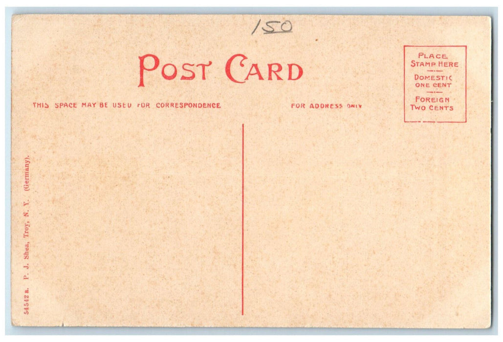 c1910 High School Mechanicville New York NY Antique Posted PJ Shea Postcard