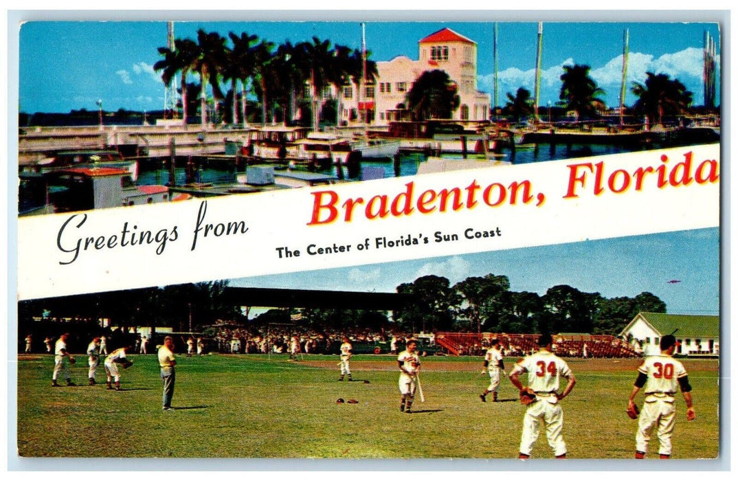 Greetings From Bradenton Florida FL, The Center Florida's Sun Coast Postcard