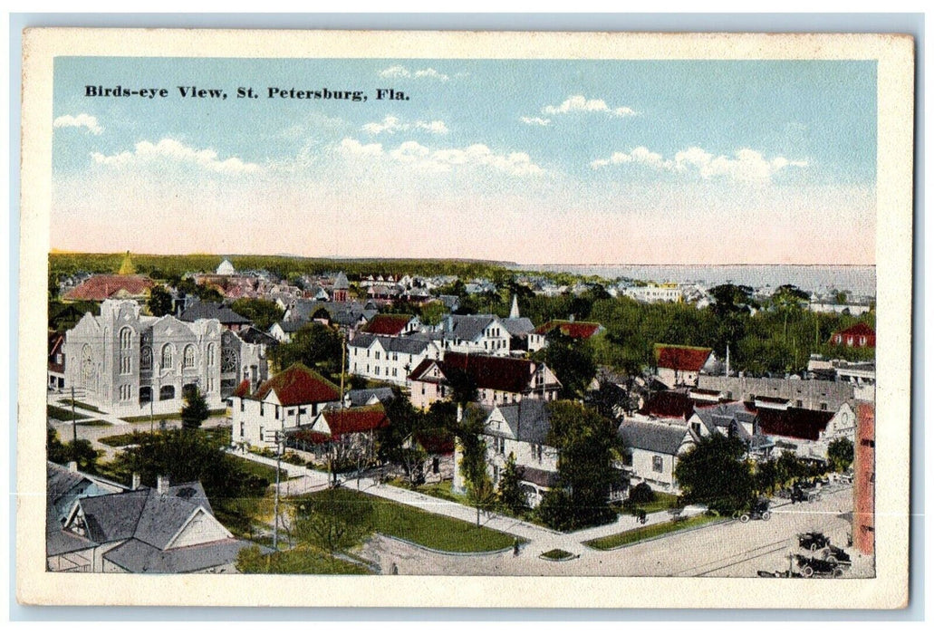 c1910's Bird's Eye View Of St. Petersburg Florida FL Unposted Antique Postcard