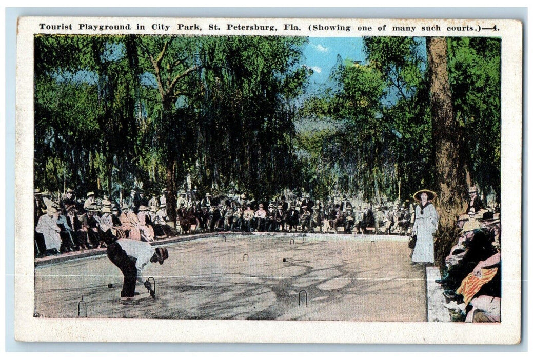 c1910's Tourist Playground In The City St. Petersburg Florida FL Postcard