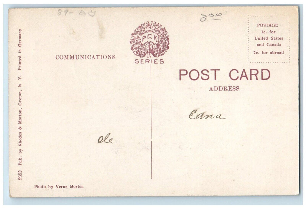 c1910's Groton NY, Groton High School Building Campus Unposted Antique Postcard
