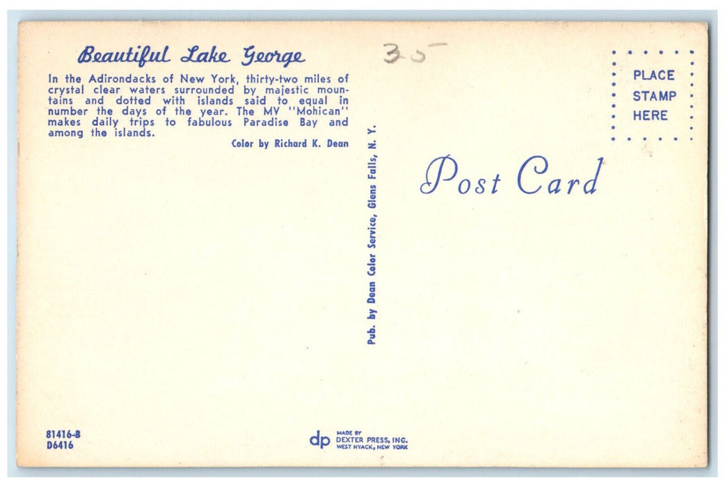 c1960's Steamship Greetings from Lake George New York NY Multiview Postcard