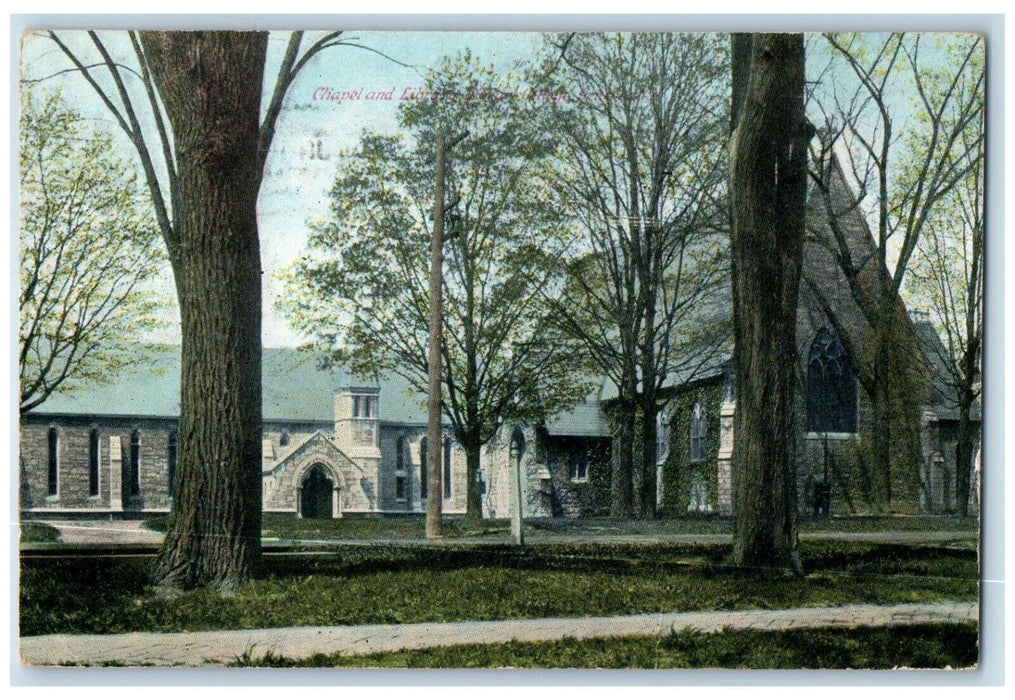 1909 Chapel And Library Finger Lakes Geneva New York NY Posted Antique Postcard