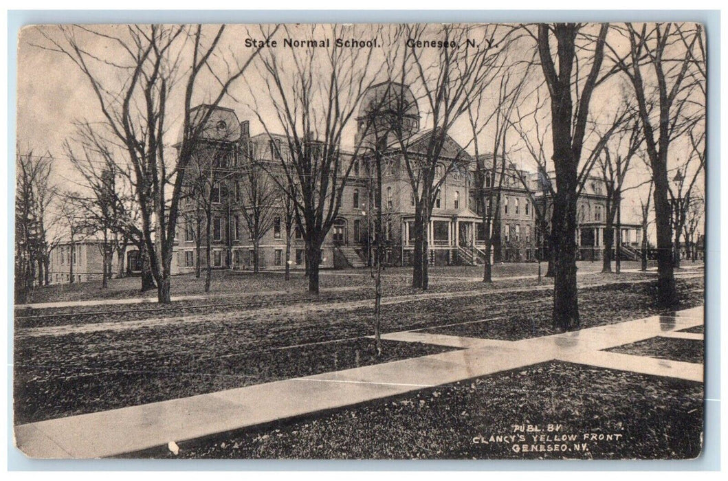 c1930's State Normal School Building Campus Geneseo New York NY Postcard