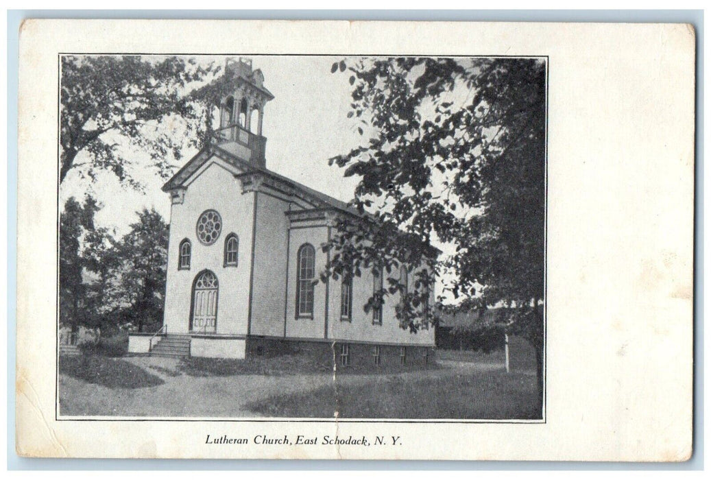 1908 Lutheran Church Rensselaer County East Schodack New York NY Posted Postcard