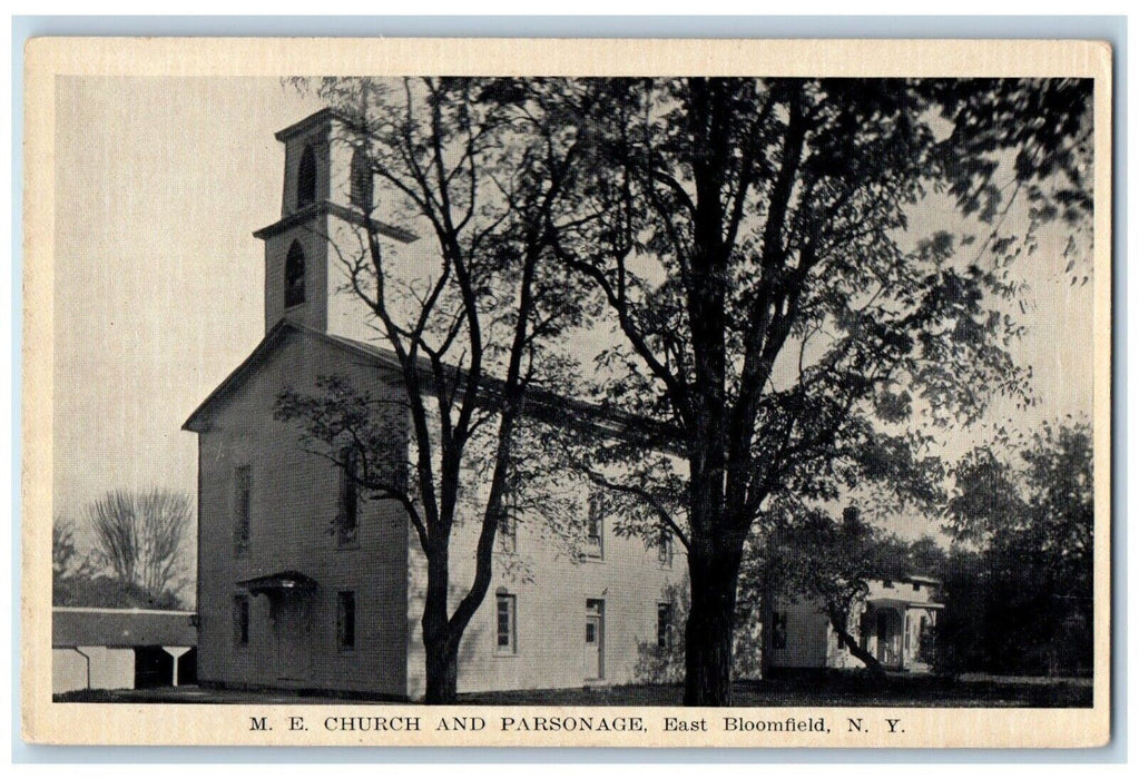 c1910's M. E. Church And Parsonage East Bloomfield New York NY Posted Postcard
