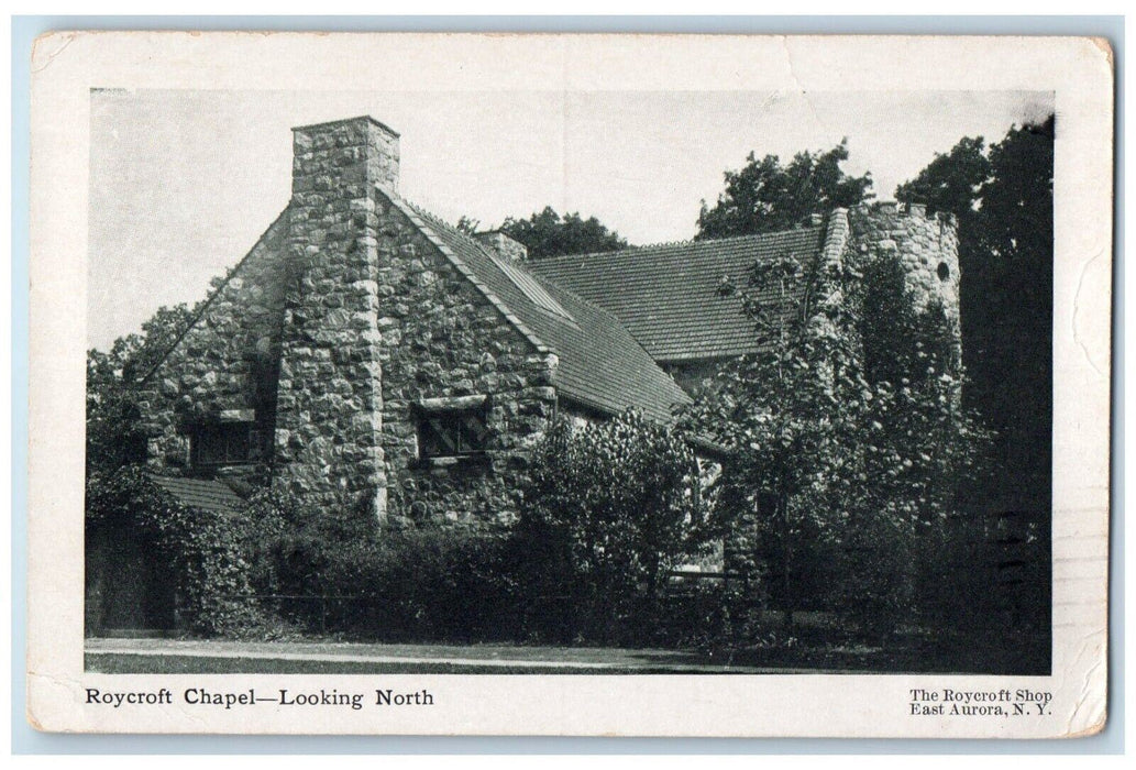 1914 Roycroft Chapel Looking North East Aurora New York NY Antique Postcard