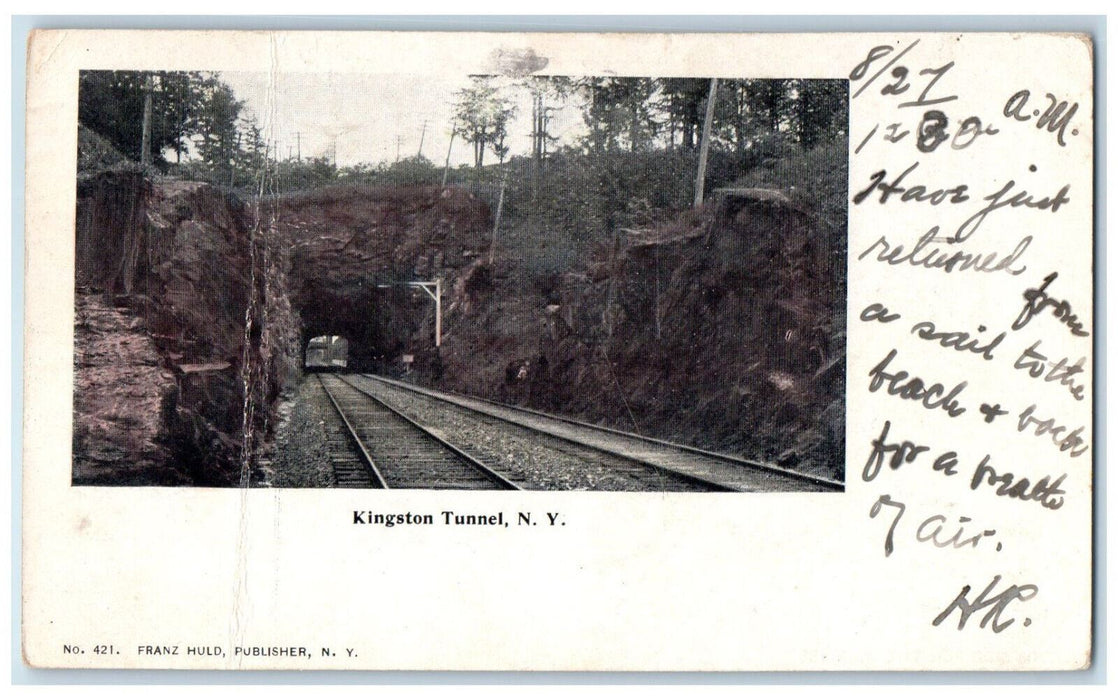 1902 Railroad Kingston Tunnel New York NY Antique Franz Huld Postcard