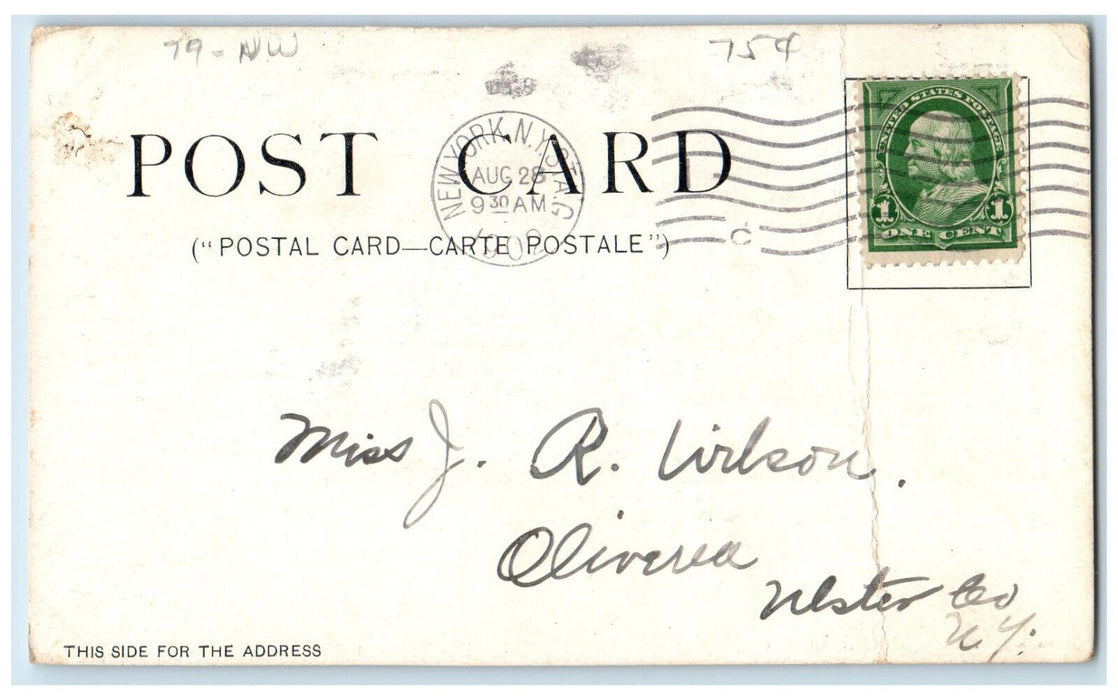 1902 Railroad Kingston Tunnel New York NY Antique Franz Huld Postcard