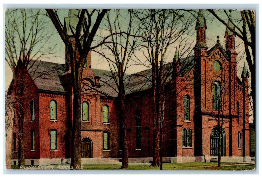 1914 Baptist Church Adams New York NY Posted Antique William Jubb Postcard