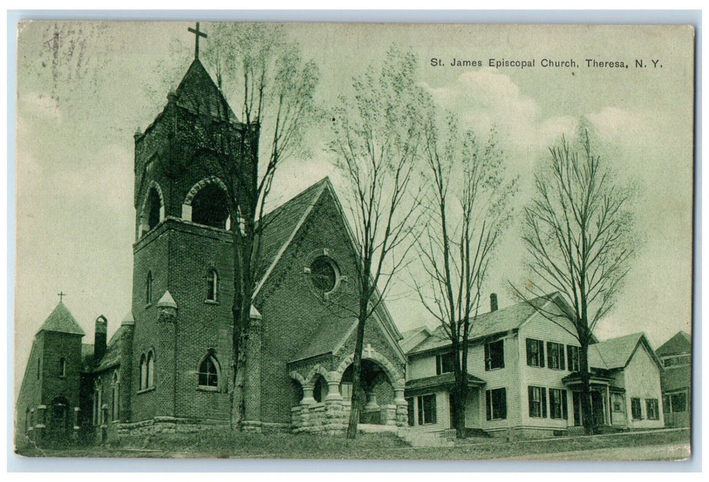 1911 St. James Episcopal Church Theresa New York NY Antique Postcard