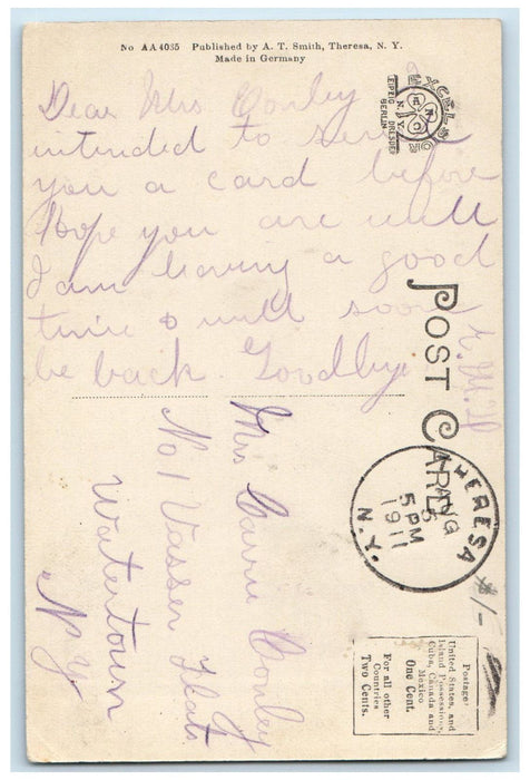 1911 St. James Episcopal Church Theresa New York NY Antique Postcard
