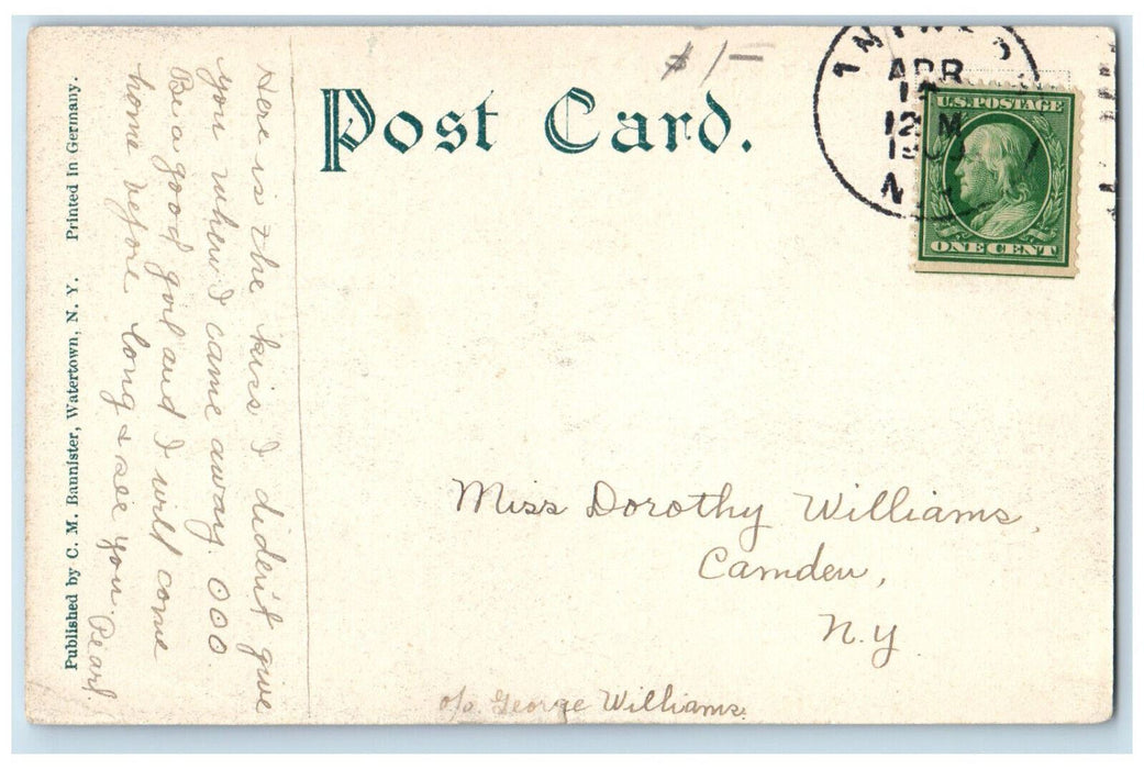 c1905 Water Willows Indian River Antwerp New York NY Unposted Postcard