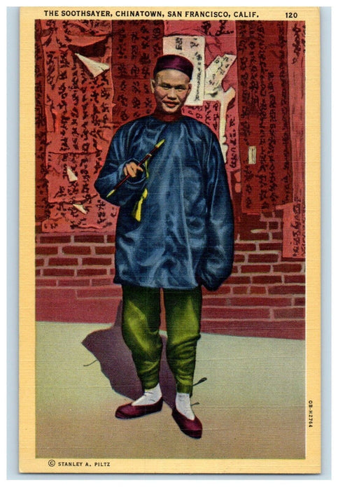 c1940 The Soothsayer Chinatown San Francisco California CA Vintage Postcard