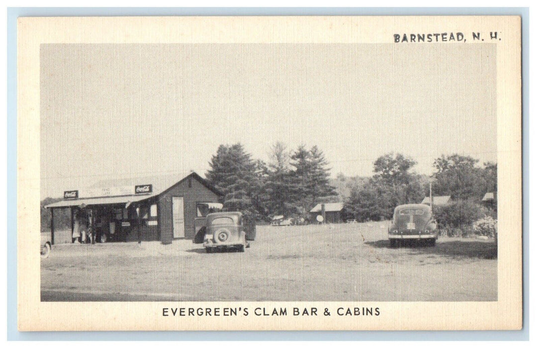 c1920 Evergreen Clam Bar and Cabins Barnstead New Hampshire NH Vintage Postcard