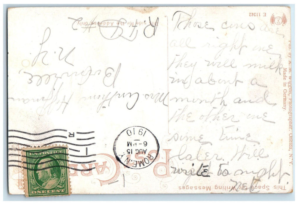 1910 St. Patricks Church Oneida New York NY Antique Posted Postcard