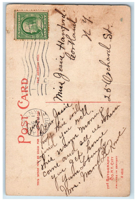 1911 First Baptist Church, Oneida New York NY The Rotograph Co. Postcard