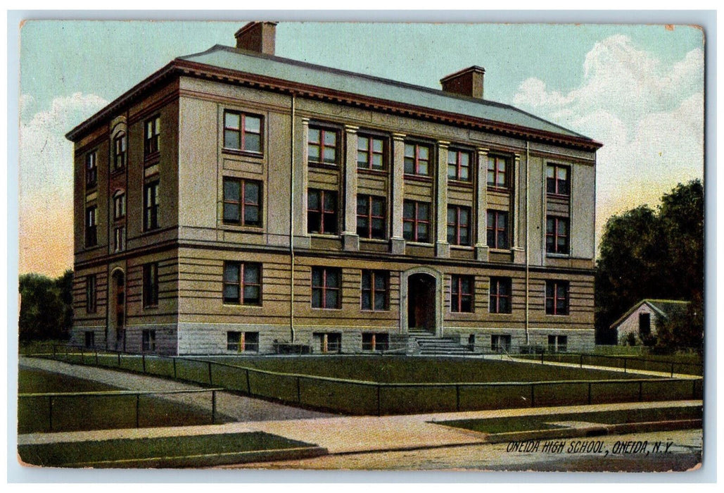 1910 Oneida High School, Oneida New York NY The Rotograph Co. Postcard