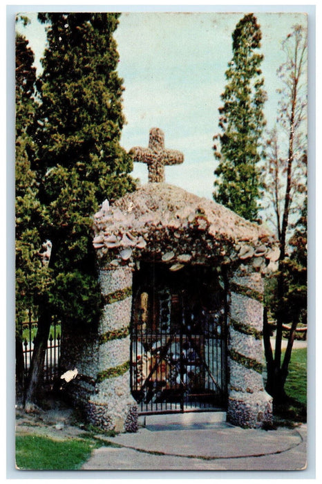 c1960's Door of Sacramental Shrine Dickeyville Wisconsin WI Postcard