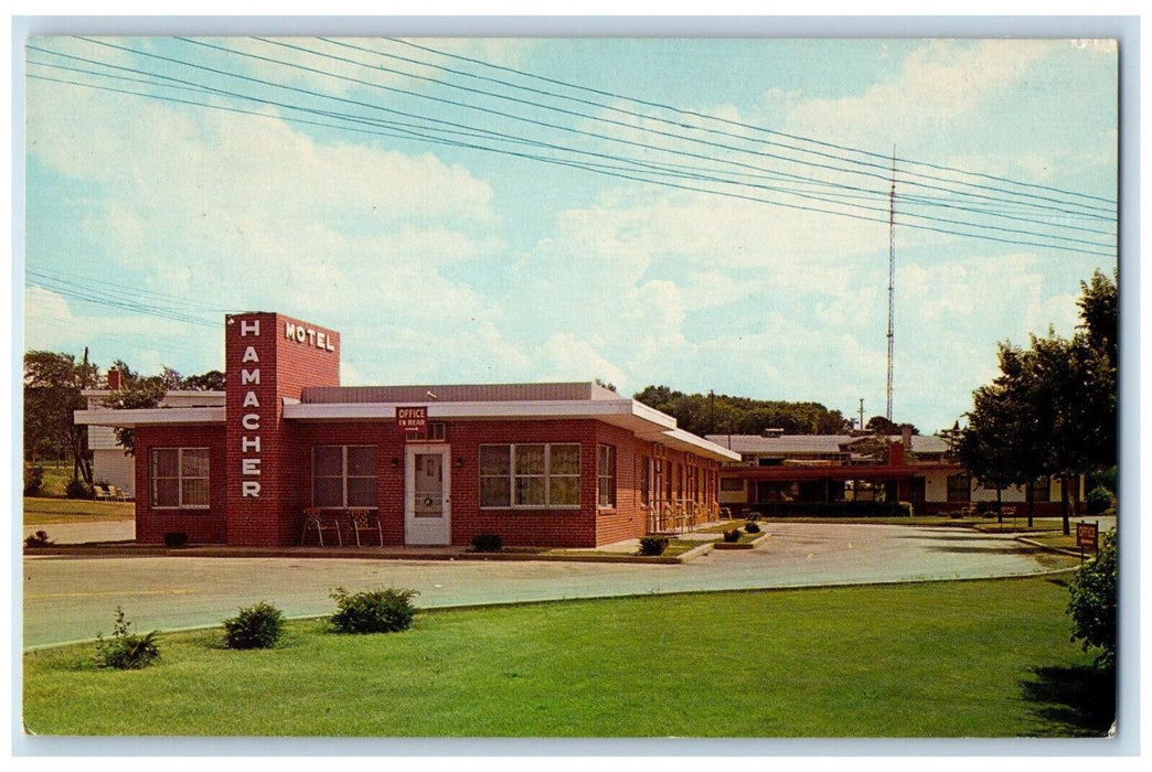 1968 Hamcher Motel, Rooms, University Avenue Madison Wisconsin WI Postcard