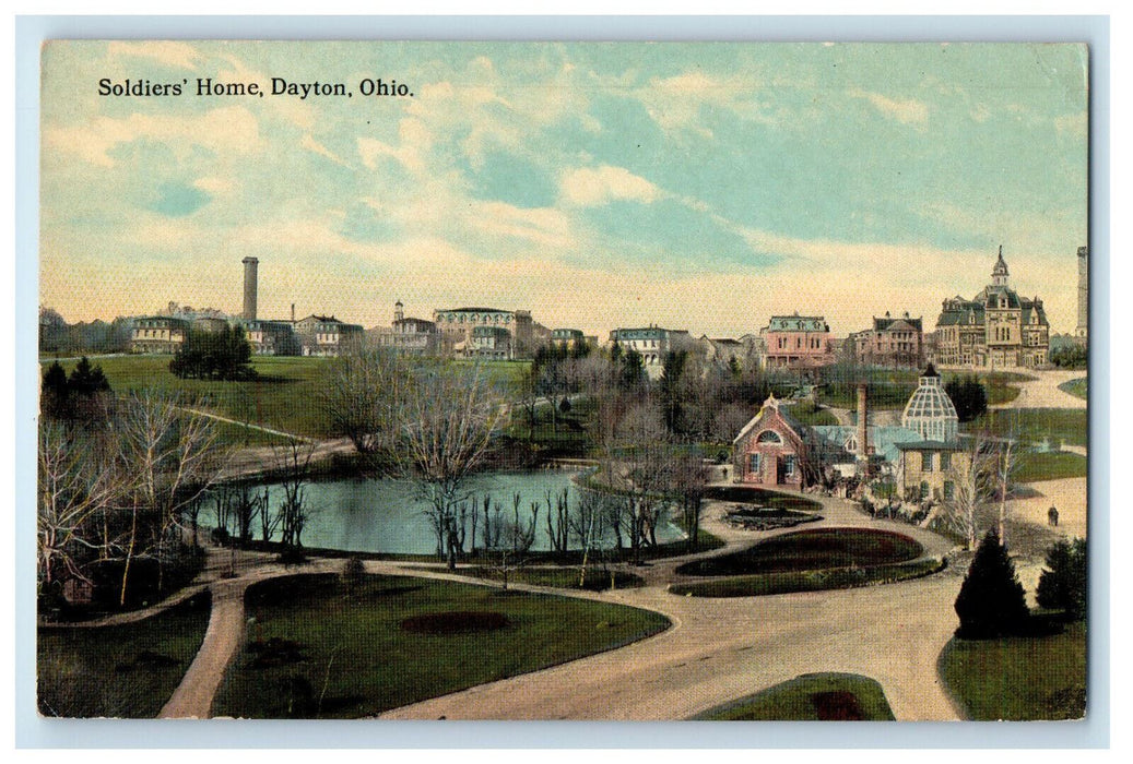 c1910 Buildings View, Soldier's Home Dayton Ohio OH Unposted Antique Postcard