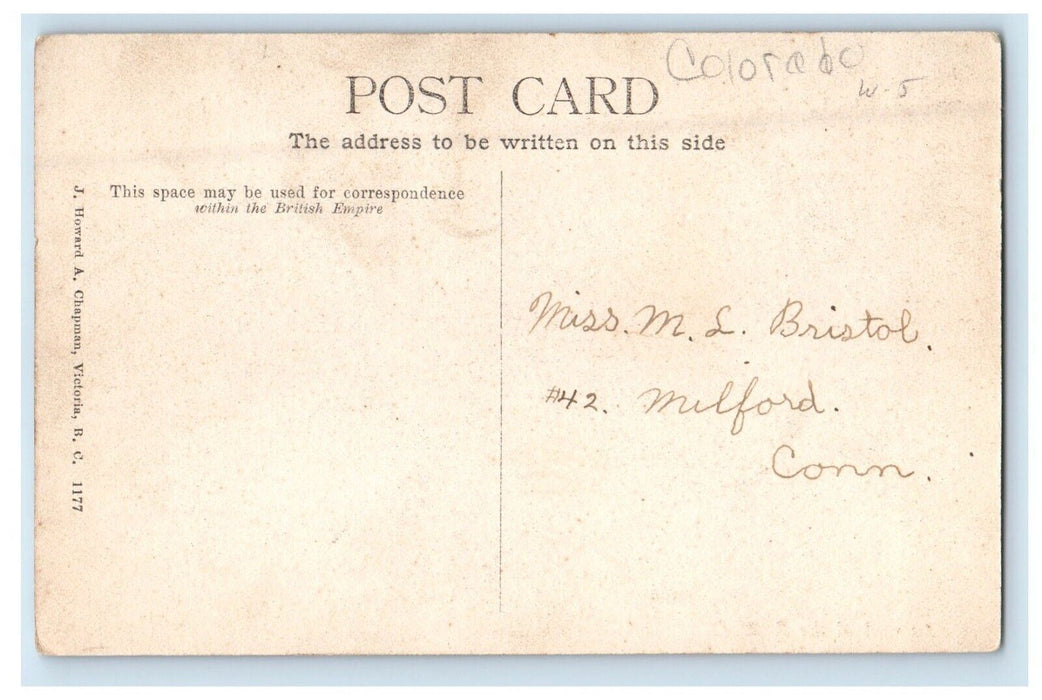 c1910's Summit Of The Rockies, The Great Divide Arch Snow Colorado CO Postcard