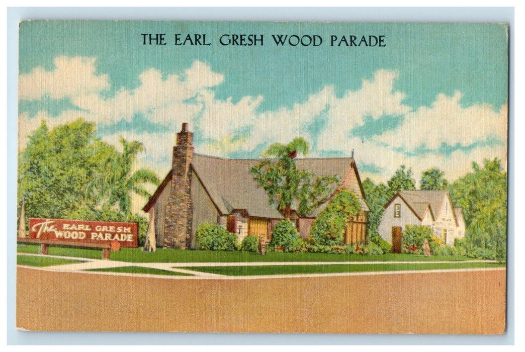 The Earl Gresh Wood Parade Street View St. Petersburg Florida FL Postcard