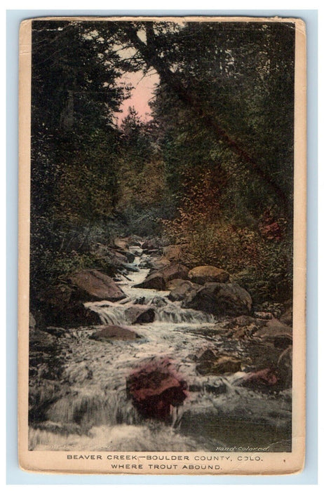 1912 View Of Beaver Creek Boulder County Colorado CO Posted Antique Postcard
