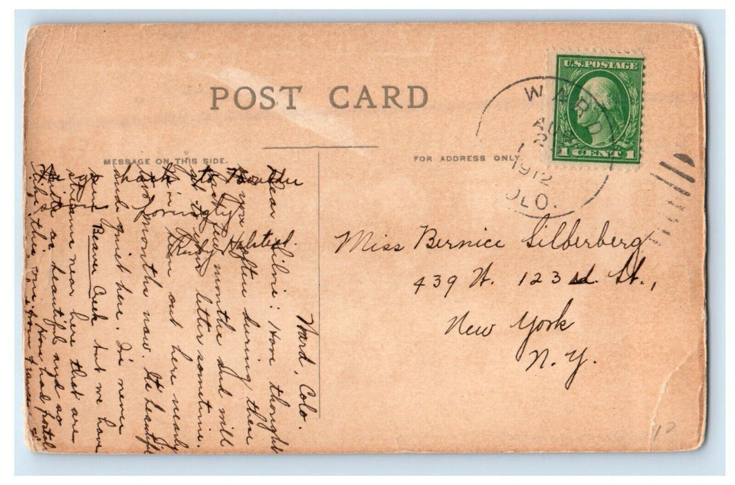 1912 View Of Beaver Creek Boulder County Colorado CO Posted Antique Postcard
