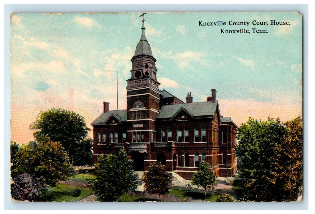 1912 Knoxville County Court House, Knoxville Tennessee TN Antique Postcard