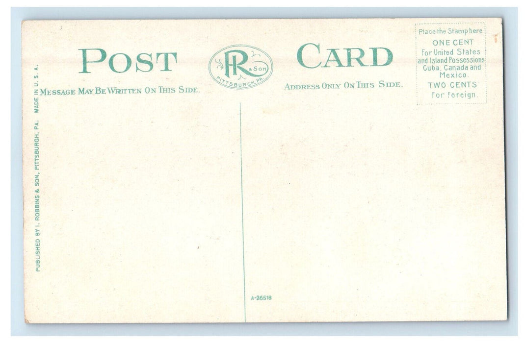 c1910 Pennsylvania Railroad Station New Castle Pennsylvania PA Postcard