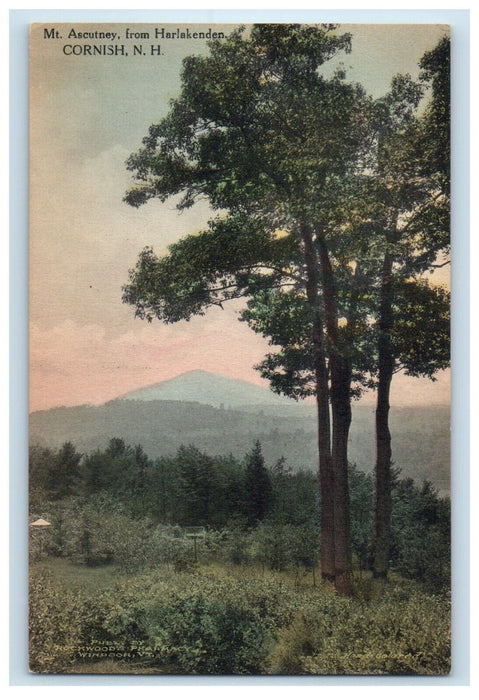 c1910 Mt Ascutney From Harlakenden Cornish New Hampshire NH Antique Postcard