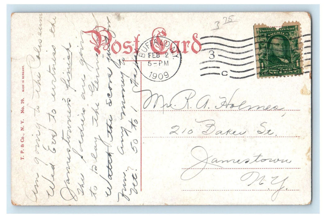 1909 Sunday Afternoon at The Zoo, Buffalo New York NY Posted Postcard