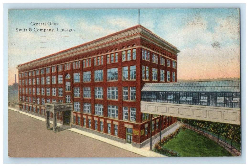 1933 General Office Swift & Company, Chicago Illinois IL Vintage Postcard