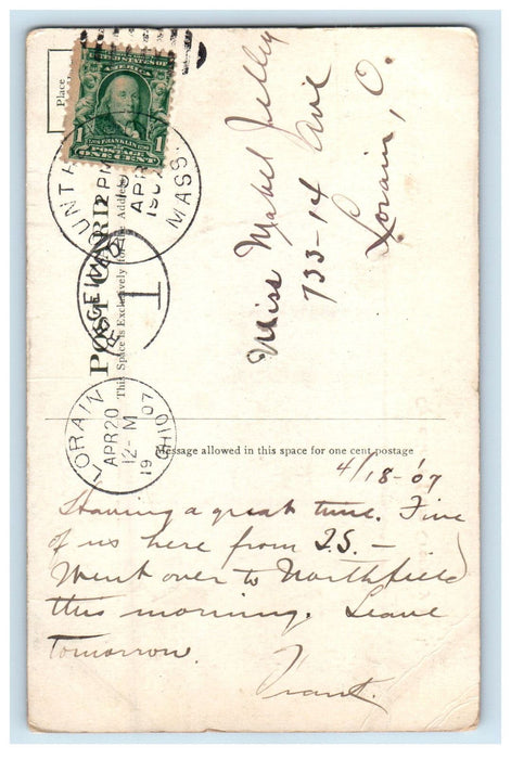 1907 Rip Up Paper, Greetings from Crossley Hall Posted Antique Postcard