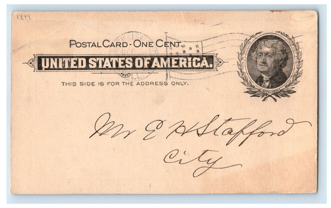 1899 Letter from Modern Woodmen of America, Illinois IL Posted Postcard
