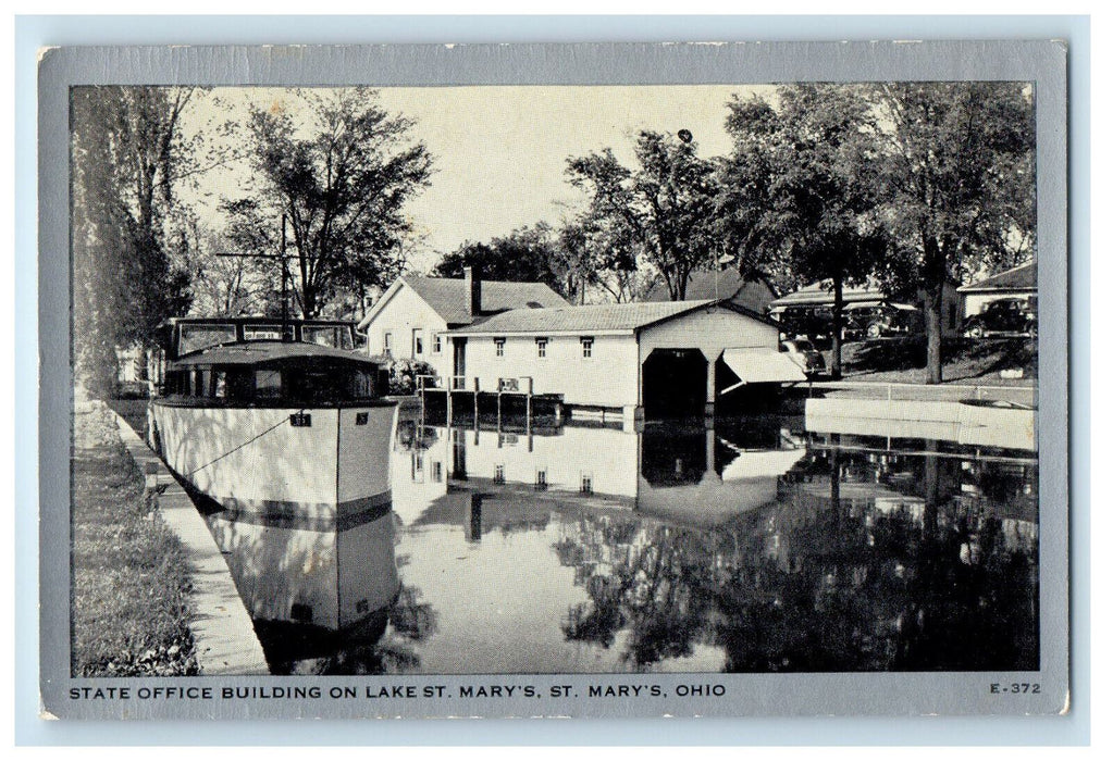 c1940s State Office Building on Lake St. Mary's, St.Mary's Ohio OH Postcard